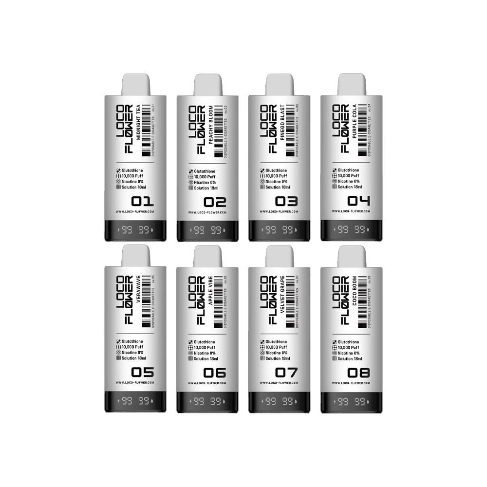 ★3+1★ [무니코틴] 로코 플라워 제로 10000 8가지 맛 일회용 전자담배 18ml